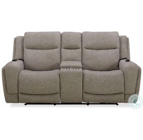 Penfield Frappe Zero Gravity Power Reclining Console Loveseat With Heat And Massage
