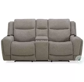 Perriton Frappe Zero Gravity 80" Power Reclining Console Loveseat With Heat And Massage