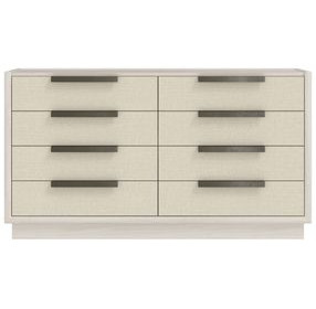 Cotiere Cream Linen Performance Fabric 8 Drawer Dresser