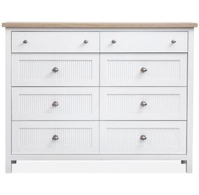 Windmill Harbour White Whisp and Sand 8 Drawer Dresser
