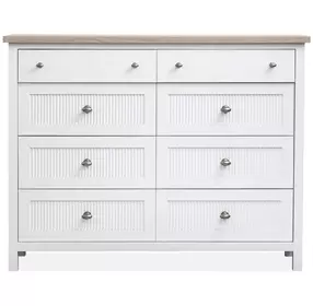 Windmill Harbour White Whisp and Sand 8 Drawer Dresser