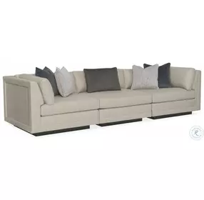 Modern Fusion Beige 114" Modular Sofa