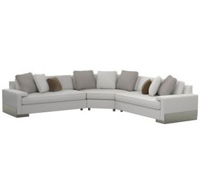 I'M Shelf-ish Gray Performance Fabric 3 Piece Sectional