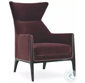 Modern Edge Eggplant Velvet Boundless Chair