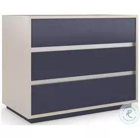 La Moda Thunder And Prussian Blue Paint Da Vita Large Nightstand