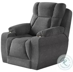 Challenger Bahari Smoke Power Headrest Wall Hugger Big Mans Recliner