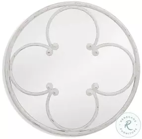 Ashdale White Washed Round Wall Mirror
