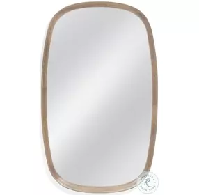 Priscott Natural Mango Wood Rectangular Wall Mirror