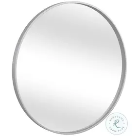 Portia Silver Round Wall Mirror