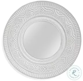 Holland Distressed White Wall Mirror