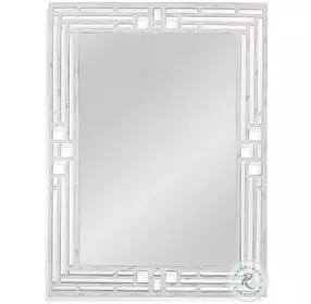 Epsilon Weathered White Wall Mirror