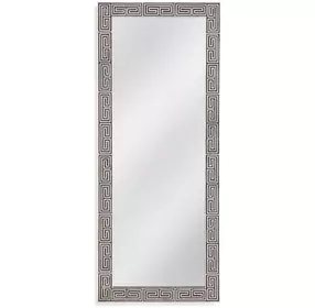 Newton Bone and Black Rectangular Floor Mirror