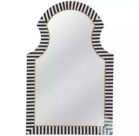 Martens Black And Cream Wall Mirror
