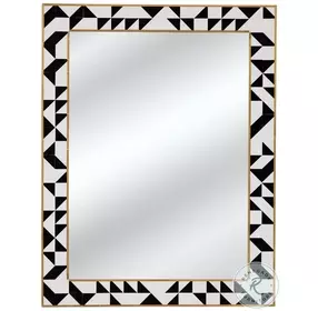 Macari Black And Cream Wall Mirror