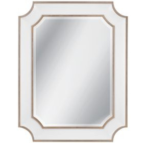 Preston Ant Silver and White Rectangular Wall Mirror