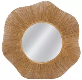 Althea Natural Round Wall Mirror