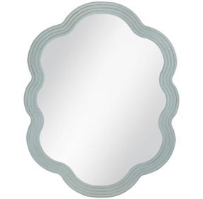 Arianna Matte Light Blue Free Form Wall Mirror