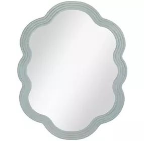 Arianna Matte Light Blue Free Form Wall Mirror
