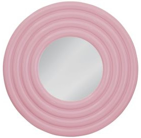 Rigel Glossy Pink Round Wall Mirror