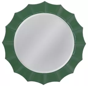 Altair Rich Green Round Wall Mirror