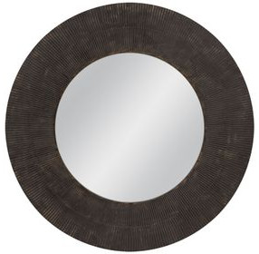Karolina Matte Black Round Wall Mirror
