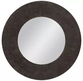 Karolina Matte Black Round Wall Mirror