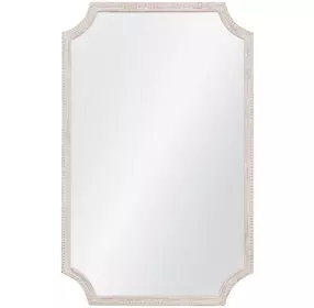 Hendrix Distressed White Rectangular Wall Mirror