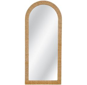 Jaleene Warm Natural Tan Arched Floor Mirror