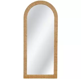 Jaleene Warm Natural Tan Arched Floor Mirror