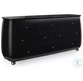 Cabochon Tree And Piano Black 8 Drawer Dresser