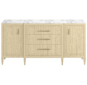 Eave Sundrenched Oak 76" 3 Drawer Credenza with Stone Top