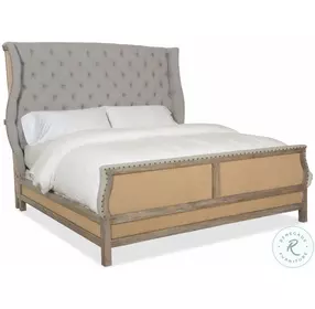 Wanderlust Grey And Light Brown Bon Vivant Deconstructed King Upholstered Bed