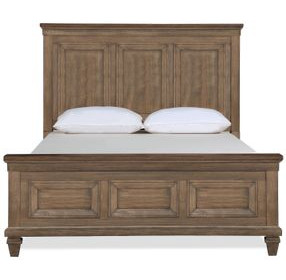 Mariana Mocha and Beige Queen Panel Bed