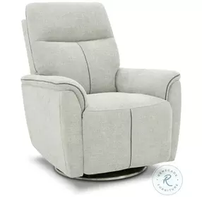 Mable Maze Dove Swivel Triple Power Recliner with Power Headrest And Lumbar