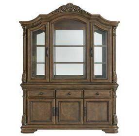 Denali Walnut 5 Door Server and Hutch with LED