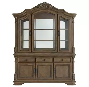Denali Walnut 5 Door Server and Hutch with LED