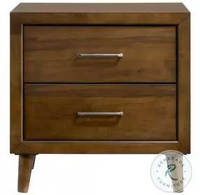 Zuma Walnut 2 Drawer Nightstand