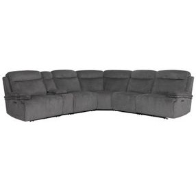 Alpine Airy Midnight 6 Piece Modular Power Reclining Sectional