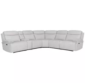 Alpine Airy Snow 6 Piece Modular Power Reclining Sectional