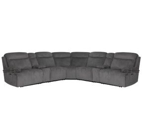 Alpine Airy Midnight 7 Piece Modular Power Reclining Sectional