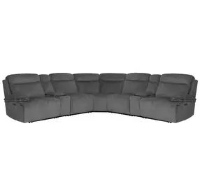 Alpine Airy Midnight 7 Piece Modular Power Reclining Sectional