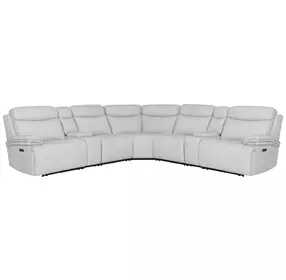 Alpine Airy Snow 7 Piece Modular Power Reclining Sectional
