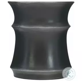 Maya Black And Silver Highlights Outdoor Round Accent Table