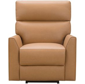 Marah Santa Fe Brandy Leather Big and Tall Power Recliner with USB Charging