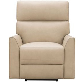 Marah Cashmere Stone Leather Big and Tall Power Recliner with USB Charging