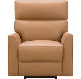 Marah Santa Fe Brandy Leather Triple Power Recliner with USB Charging