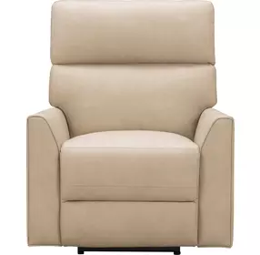 Marah Cashmere Stone Leather Triple Power Recliner with USB Charging