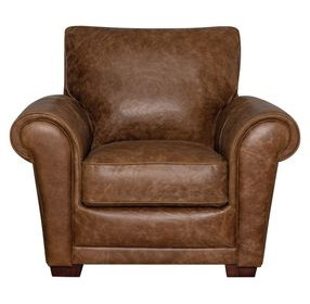 Maverick Cinnamon Top Grain Leather Living Room Chair