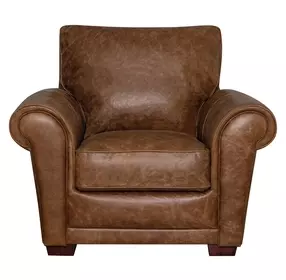Maverick Cinnamon Top Grain Leather Living Room Chair