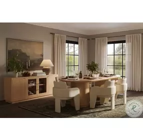 Marlow Natural Wood Oval Dining Room Set